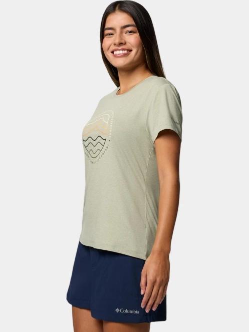 tricou cu maneci scurte pt. femei Columbia Sloan Ridge Graphic SS Tee verde 3