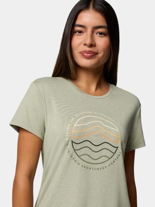tricou cu maneci scurte pt. femei Columbia Sloan Ridge Graphic SS Tee verde 5