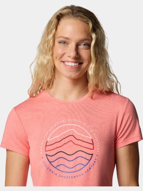 tricou cu maneci scurte pt. femei Columbia Sloan Ridge Graphic SS Tee rosu 6