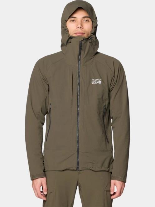 jacheta softshell pt. barbati Mountain Hardwear Chockstone Alpine Hooded Jacket oliv 2