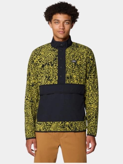 pulover polar pt. barbati Mountain Hardwear Microchill Snap Pullover verde 2