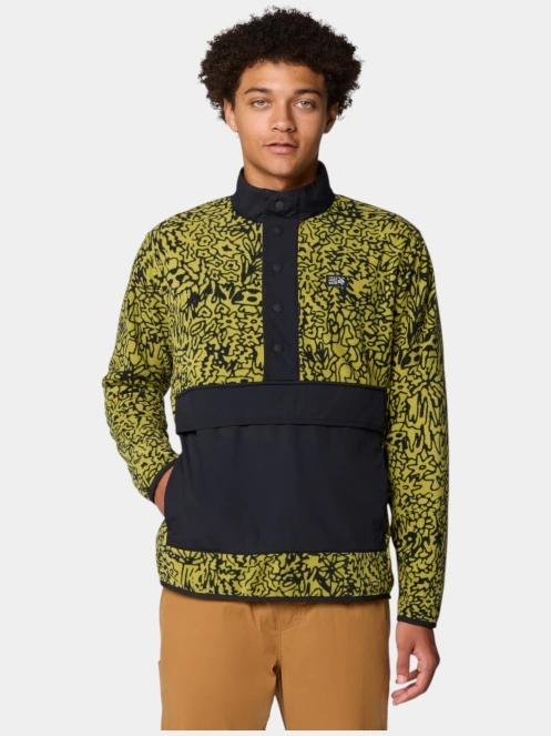 pulover polar pt. barbati Mountain Hardwear Microchill Snap Pullover verde 5