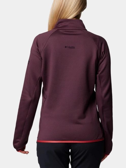 pulover polar pt. femei Columbia Triple Canyon Grid Fleece Full Zip rosu 4