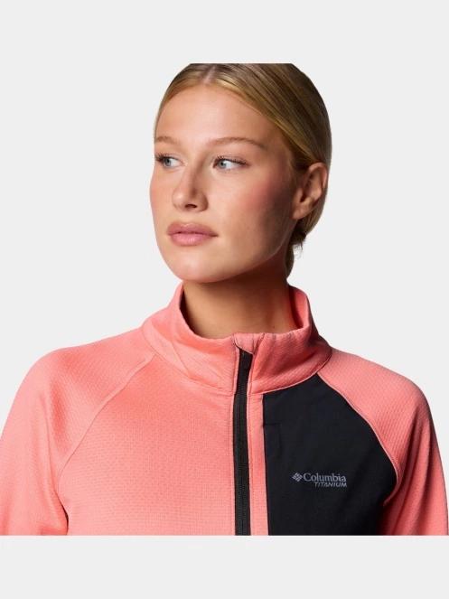 pulover polar pt. femei Columbia Triple Canyon Grid Fleece FZ roz 6
