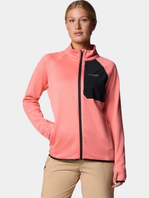 pulover polar pt. femei Columbia Triple Canyon Grid Fleece FZ roz 9