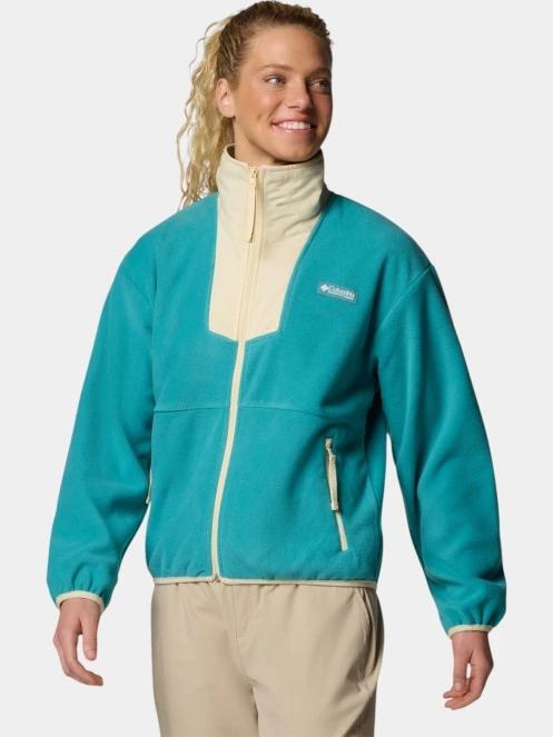 pulover polar pt. femei Columbia Sequoia Grove Full Zip Fleece verde 3