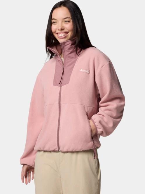 pulover polar pt. femei Columbia Sequoia Grove Full Zip Fleece roz 3