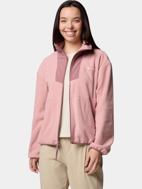 pulover polar pt. femei Columbia Sequoia Grove Full Zip Fleece roz 6