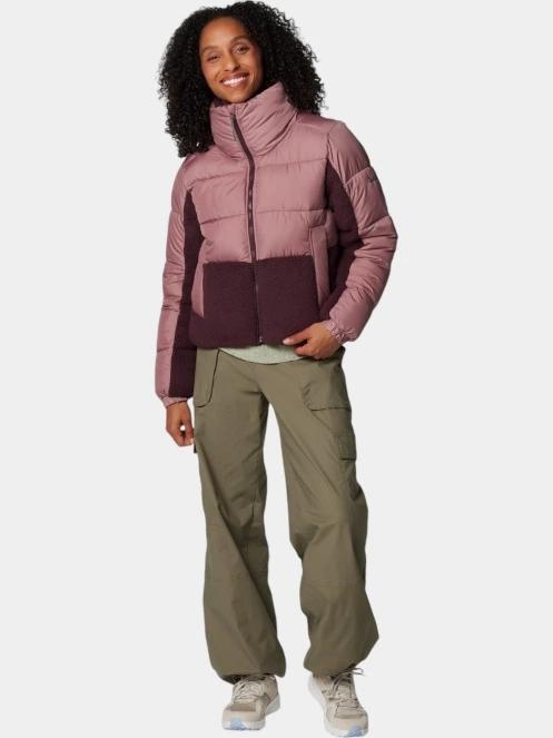geaca matlasata de tranzitie pt. femei Columbia Leadbetter Point II Sherpa Hybrid roz 5