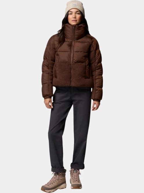 geaca matlasata de tranzitie pt. femei Columbia Leadbetter Point II Sherpa Hybrid maro 5