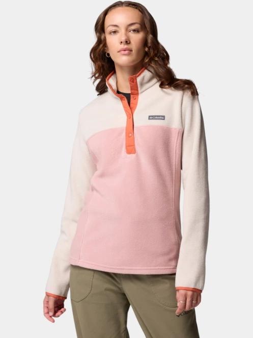 pulover polar pt. femei Columbia Benton Springs 1/2 Snap Pull Over II roz 2