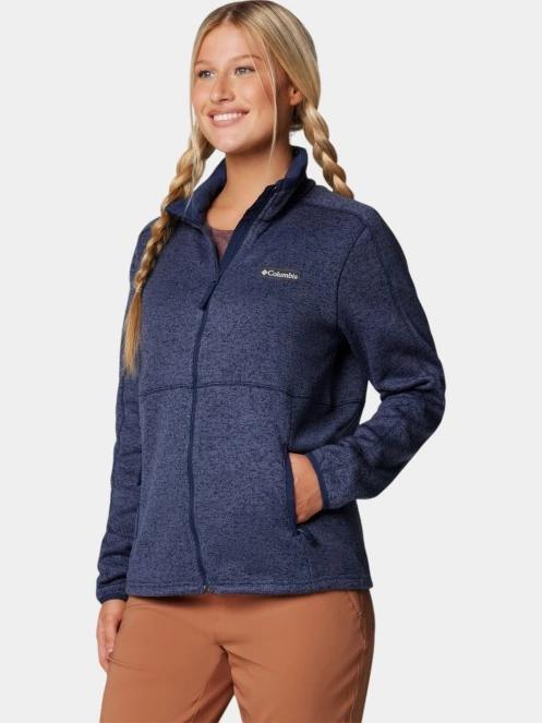 pulover polar pt. femei Columbia Sweater Weather Full Zip II albastru 3