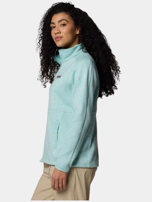 pulover polar pt. femei Columbia Sweater Weather Full Zip II verde 3