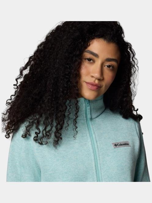 pulover polar pt. femei Columbia Sweater Weather Full Zip II verde 5