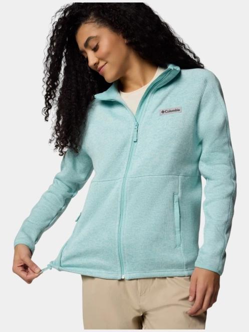 pulover polar pt. femei Columbia Sweater Weather Full Zip II verde 6