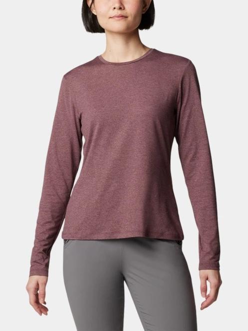 tricou cu maneci lungi, pentru sport pt. femei Columbia Sloan Ridge Graphic Long Sleeve Shirt rosu 2