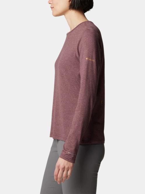 tricou cu maneci lungi, pentru sport pt. femei Columbia Sloan Ridge Graphic Long Sleeve Shirt rosu 3