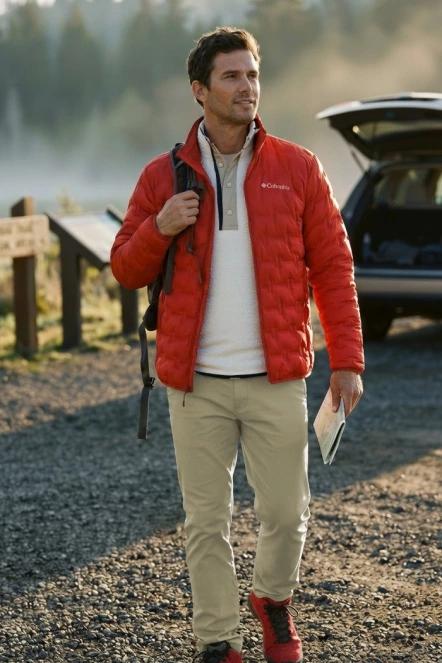 geaca matlasata de tranzitie pt. barbati Columbia Delta Ridge II Down Jacket rosu 9