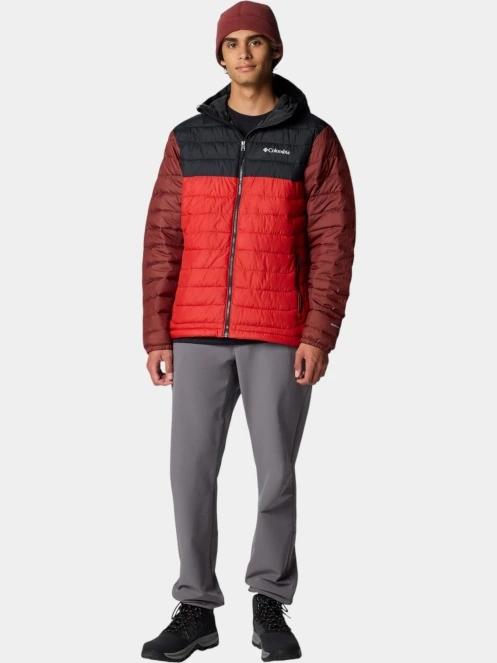 geaca matlasata de tranzitie pt. barbati Columbia Powder Lite II Hooded Jacket rosu 5