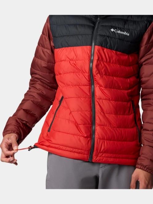 geaca matlasata de tranzitie pt. barbati Columbia Powder Lite II Hooded Jacket rosu 8