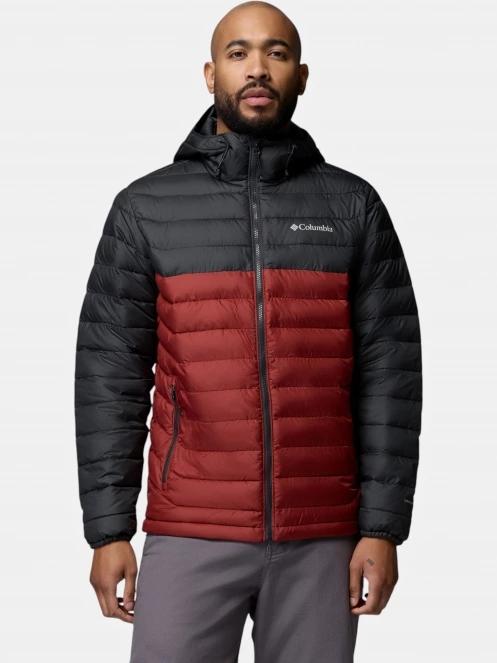 geaca matlasata de tranzitie pt. barbati Columbia Powder Lite II Hooded Jacket rosu 2