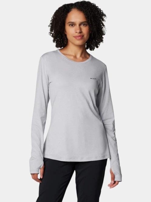 tricou cu maneci lungi, pentru sport pt. femei Columbia Sloan Ridge Long Sleeve Shirt gri 2