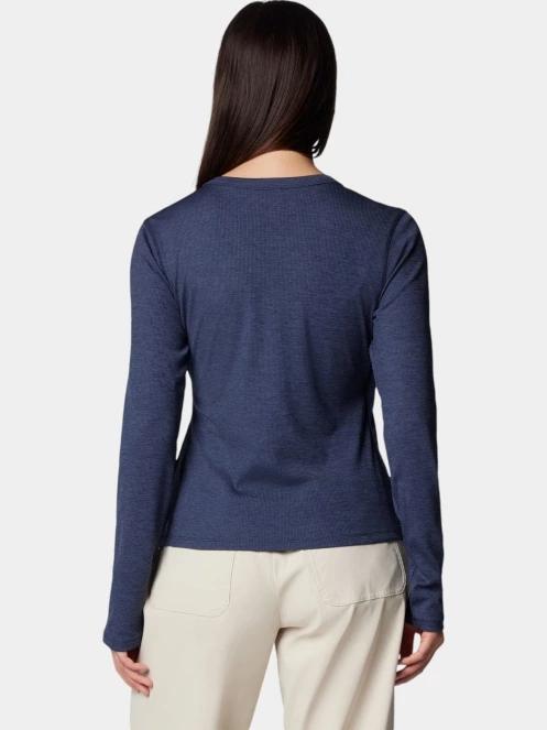 tricou cu maneci lungi, pentru sport pt. femei Columbia Boundless Days Knit V-Neck Long Sleeve Shirt albastru 4
