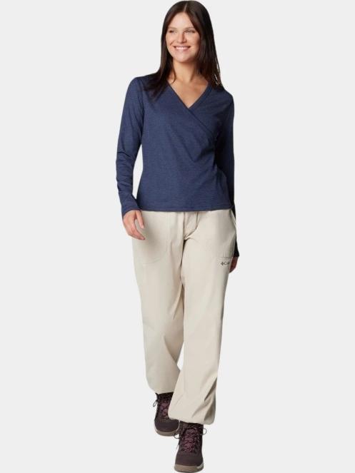 tricou cu maneci lungi, pentru sport pt. femei Columbia Boundless Days Knit V-Neck Long Sleeve Shirt albastru 5