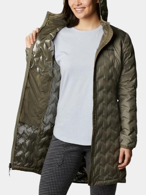 jacheta de puf pt. femei Columbia Delta Ridge II Long Down Jacket verde 6