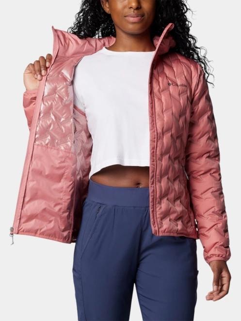jacheta de puf pt. femei Columbia Delta Ridge II Down Hooded Jacket roz 6
