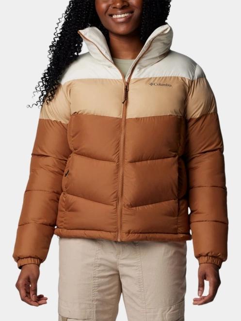 geaca matlasata de tranzitie pt. femei Columbia Puffect II Colorblock Jacket maro 2