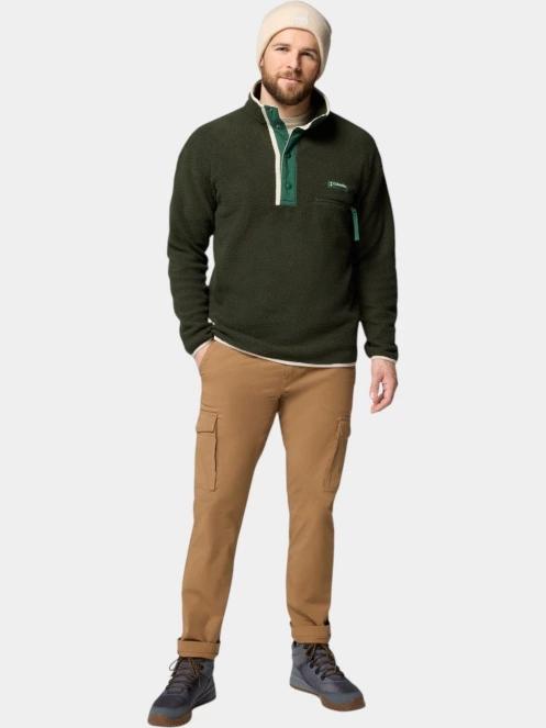 pulover polar pt. barbati Columbia Helvetia II Half Snap Fleece verde 5