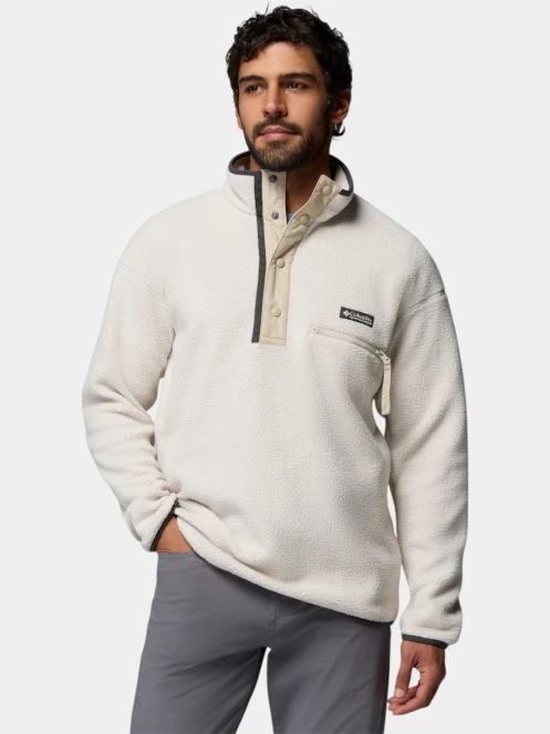 pulover polar pt. barbati Columbia Helvetia II Half Snap Fleece nisip 2