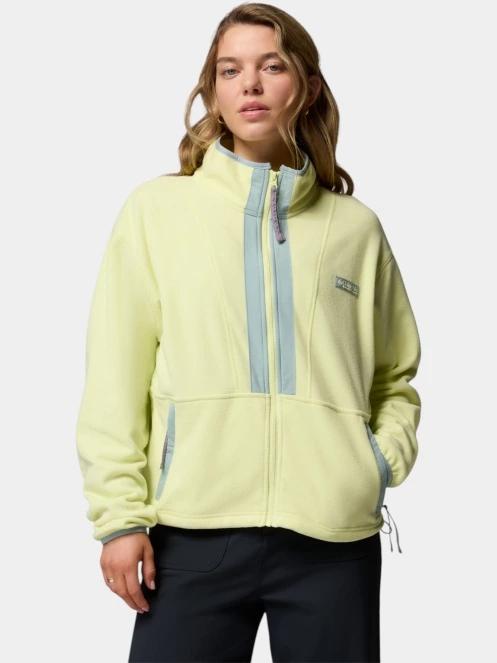 pulover polar pt. femei Columbia Backbowl II Full Zip Fleece galben 2