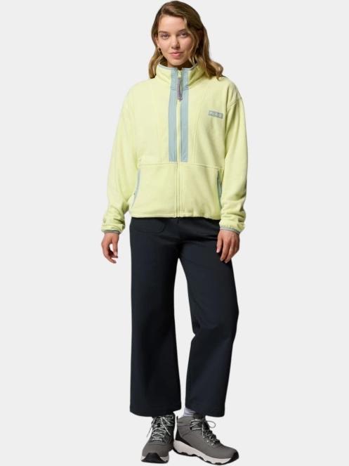 pulover polar pt. femei Columbia Backbowl II Full Zip Fleece galben 6
