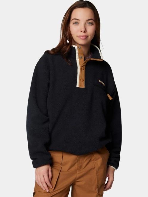 pulover polar pt. femei Columbia Helvetia II Cropped Half Snap Fleece rosu 2