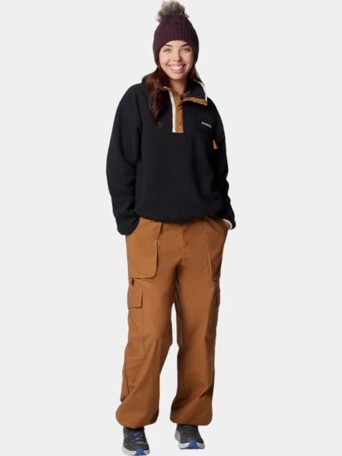 pulover polar pt. femei Columbia Helvetia II Cropped Half Snap Fleece rosu 5