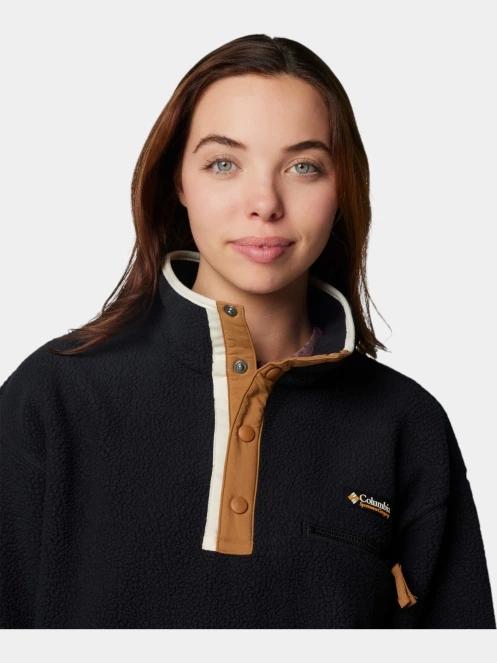 pulover polar pt. femei Columbia Helvetia II Cropped Half Snap Fleece rosu 6