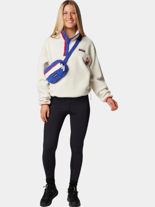 pulover polar pt. femei Columbia Helvetia II Cropped Half Snap Fleece rosu 5
