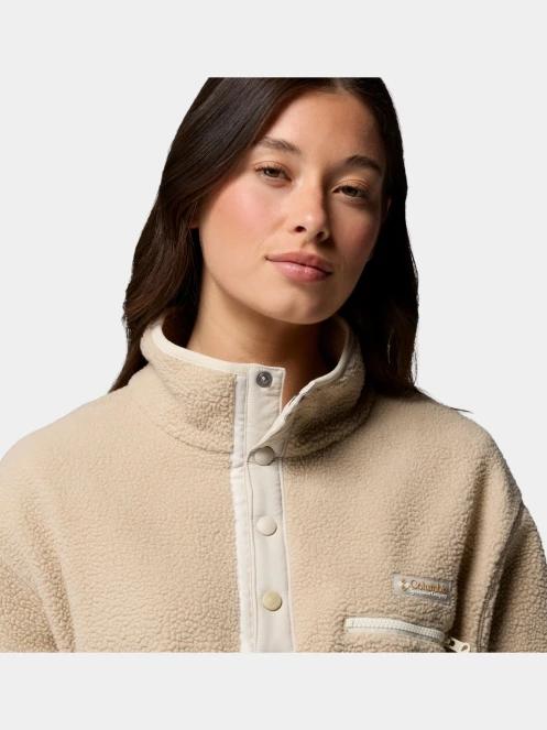 pulover polar pt. femei Columbia Helvetia II Cropped Half Snap Fleece nisip 6