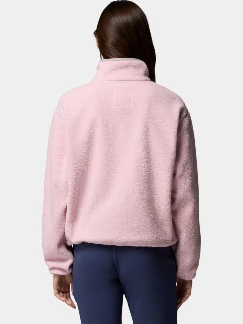 pulover polar pt. femei Columbia Helvetia II Cropped Half Snap Fleece roz 4