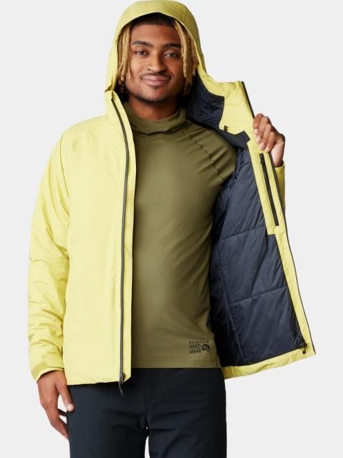 geaca de drumetie pt. barbati Mountain Hardwear Stretch Ozonic Insulated Jacket galben 5