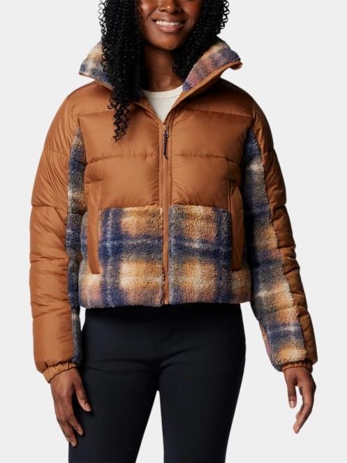 jacheta de primavara pt. femei Columbia Leadbetter Point II Print Sherpa Hybrid maro 2