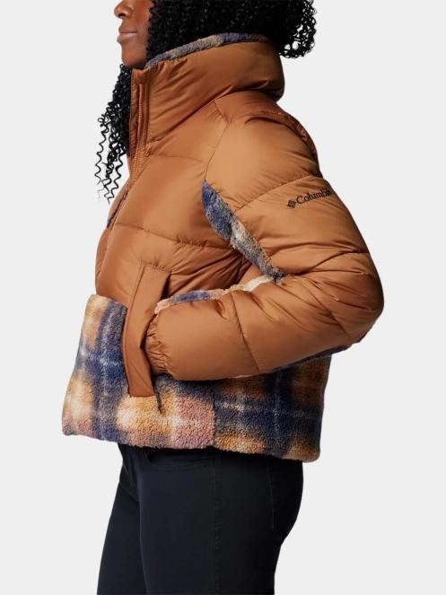 jacheta de primavara pt. femei Columbia Leadbetter Point II Print Sherpa Hybrid maro 3