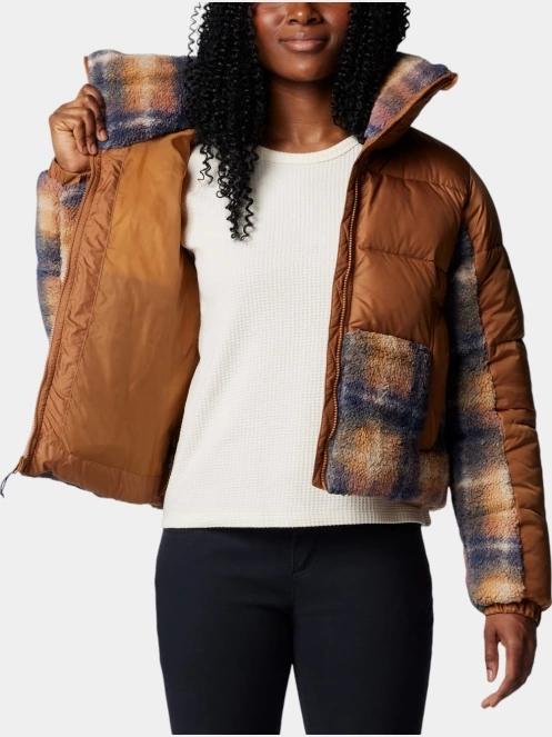 jacheta de primavara pt. femei Columbia Leadbetter Point II Print Sherpa Hybrid maro 5
