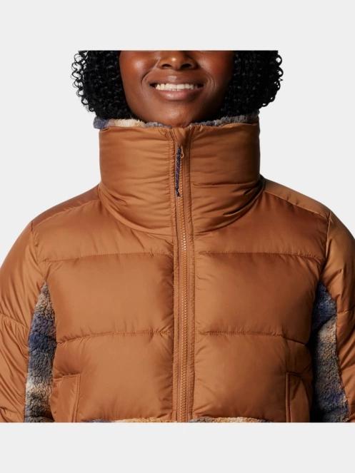 jacheta de primavara pt. femei Columbia Leadbetter Point II Print Sherpa Hybrid maro 6