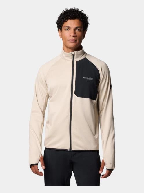 pulover polar pt. barbati Columbia Triple Canyon Grid Fleece FZ II nisip 2