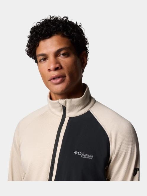 pulover polar pt. barbati Columbia Triple Canyon Grid Fleece FZ II nisip 6