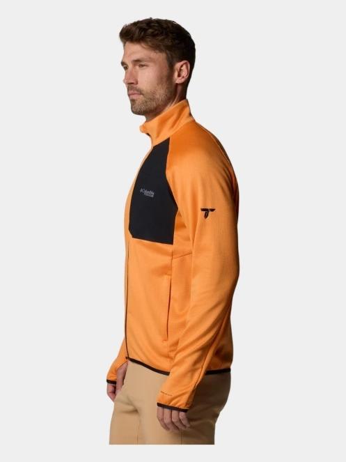 pulover polar pt. barbati Columbia Triple Canyon Grid Fleece FZ II portocaliu 3