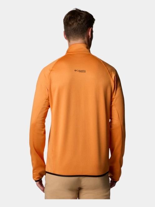 pulover polar pt. barbati Columbia Triple Canyon Grid Fleece FZ II portocaliu 4